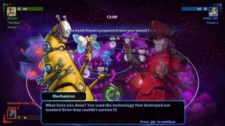 Screenshot from Planets Under Attack