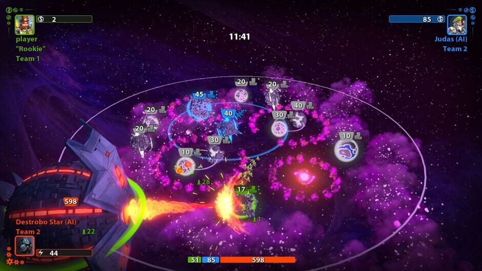 Screenshot from Planets Under Attack