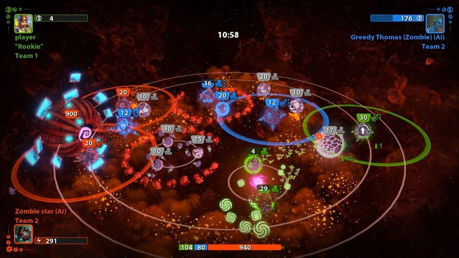Screenshot from Planets Under Attack