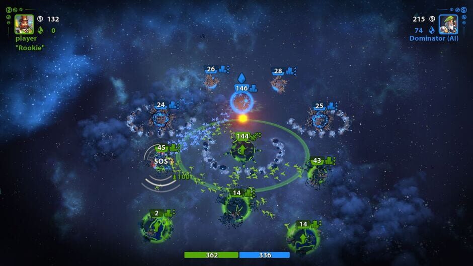 Screenshot from Planets Under Attack