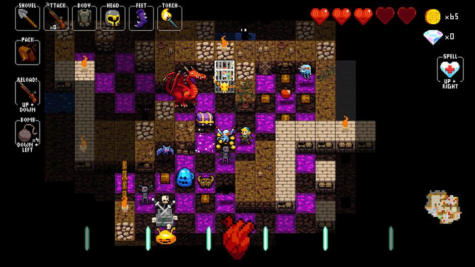 Screenshot from Crypt of the NecroDancer