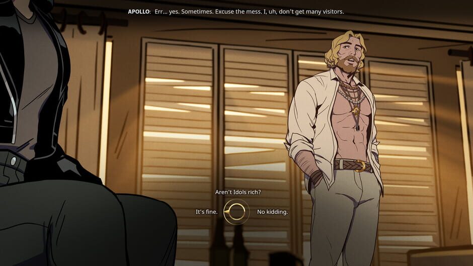 Screenshot from Stray Gods: The Roleplaying Musical