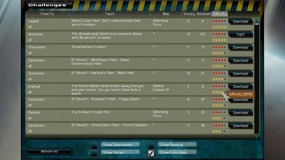 Screenshot from Gratuitous Space Battles