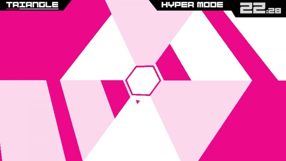 Screenshot from Super Hexagon