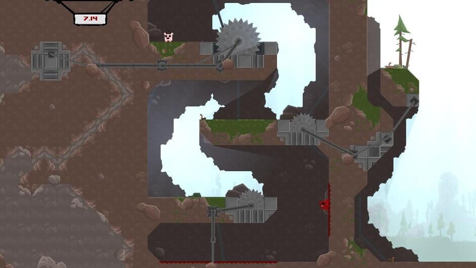 Screenshot from Super Meat Boy