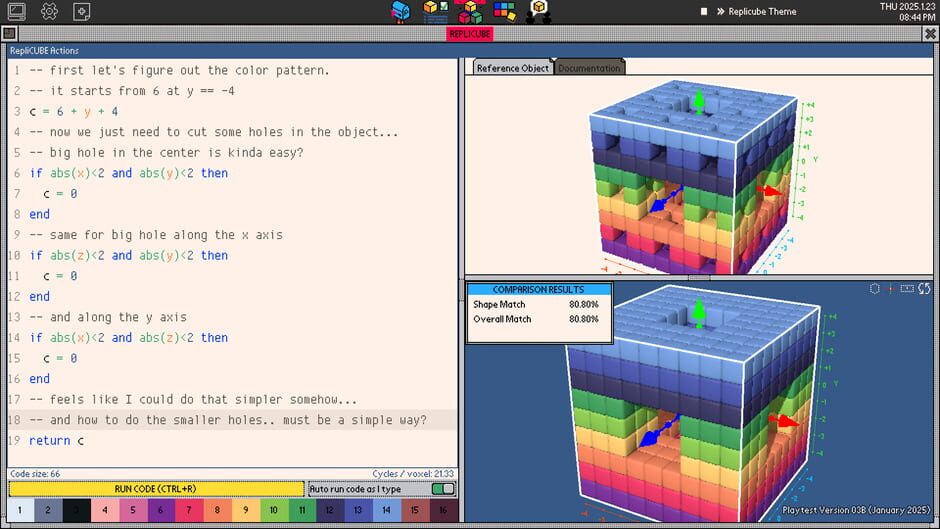 Screenshot from Replicube