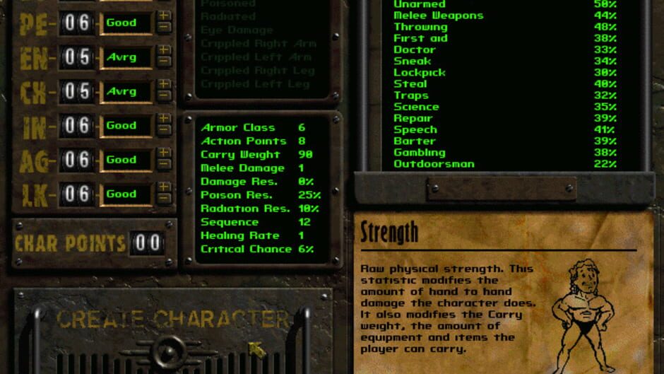 Screenshot from Fallout: A Post Nuclear Role Playing Game
