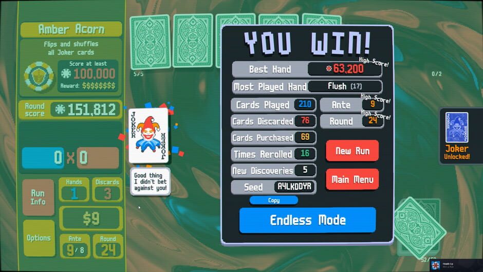 Screenshot from Balatro