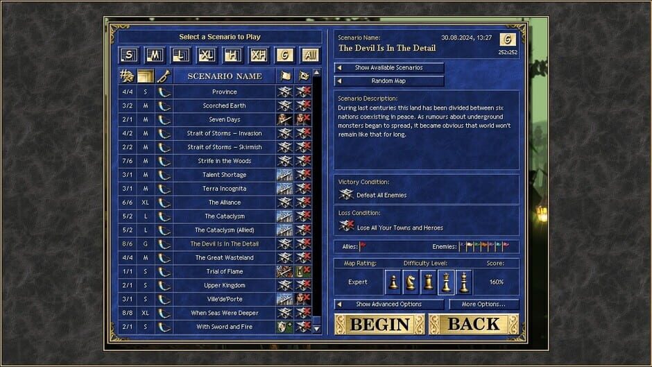 Screenshot from Heroes of Might and Magic III: Horn of the Abyss