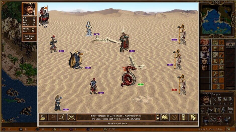 Screenshot from Heroes of Might and Magic III: Horn of the Abyss