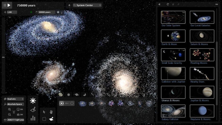 Screenshot from Universe Sandbox Legacy