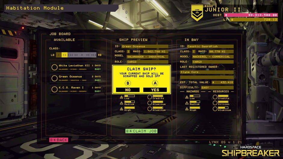 Screenshot from Hardspace: Shipbreaker