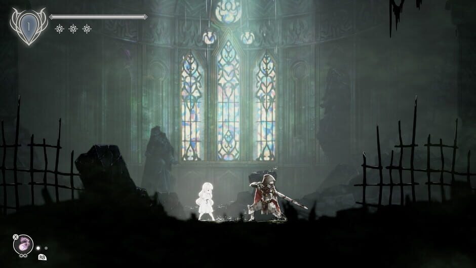 Screenshot from Ender Lilies: Quietus of the Knights