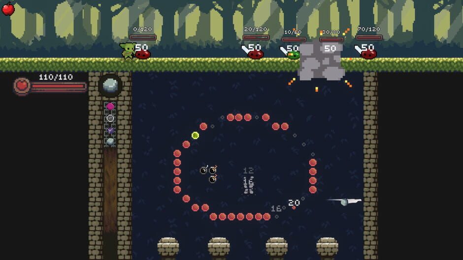 Screenshot from Peglin