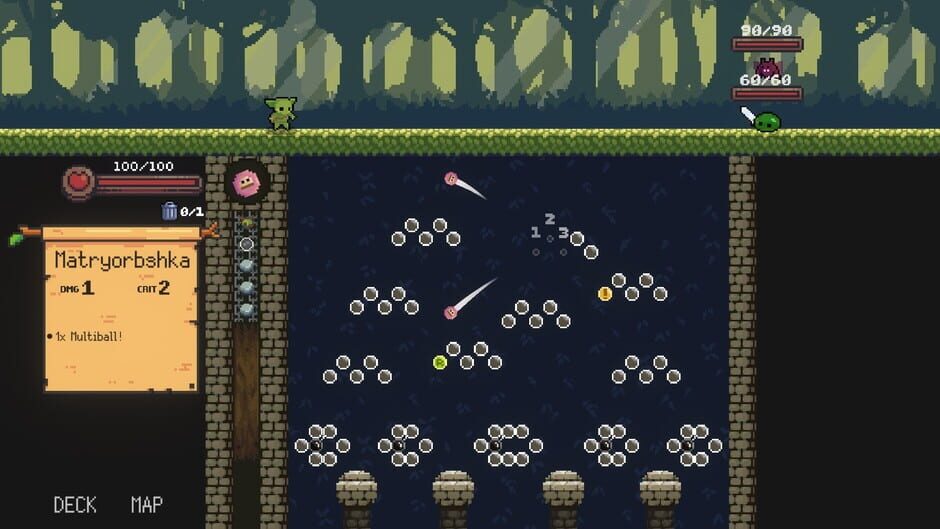Screenshot from Peglin