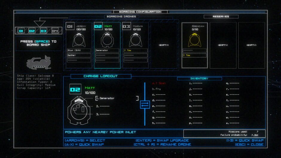 Screenshot from Duskers