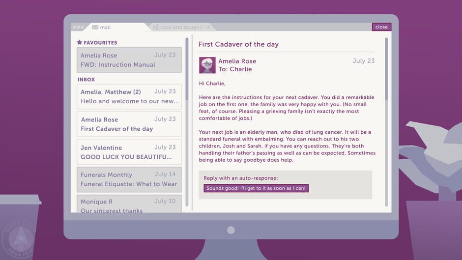 Screenshot from A Mortician's Tale