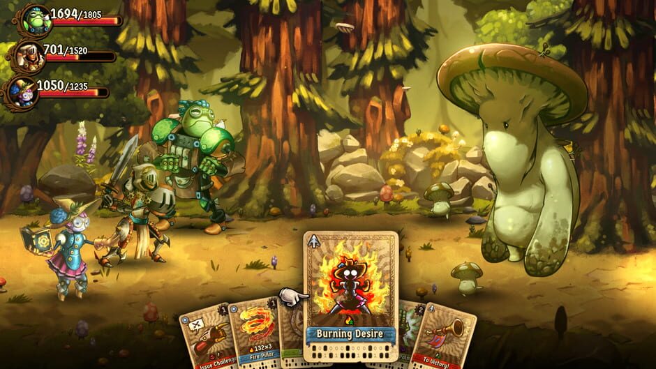 Screenshot from SteamWorld Quest: Hand of Gilgamech