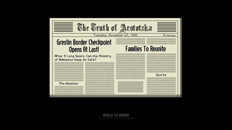 Screenshot from Papers, Please