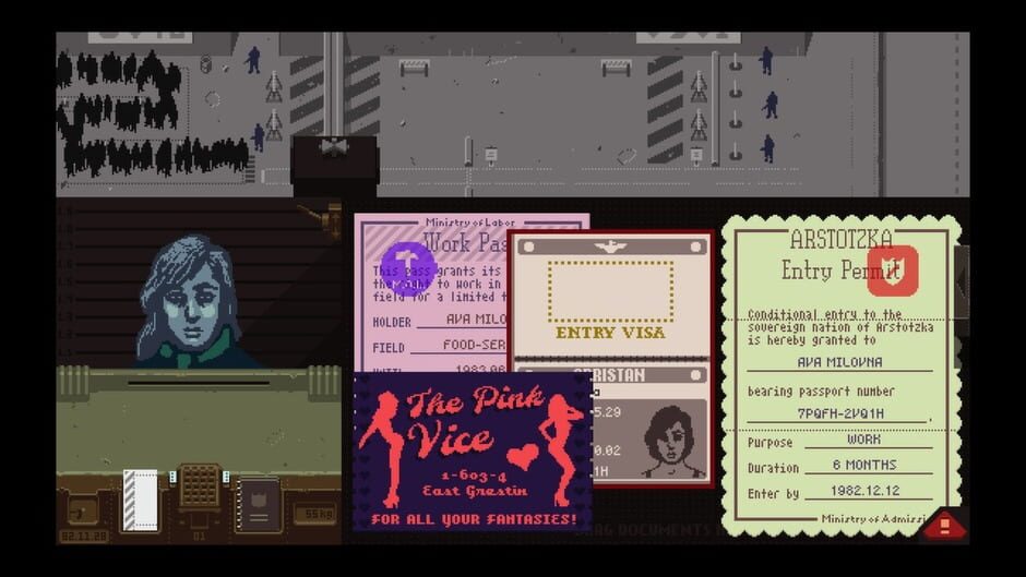 Screenshot from Papers, Please