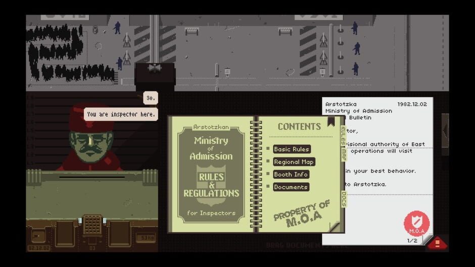 Screenshot from Papers, Please