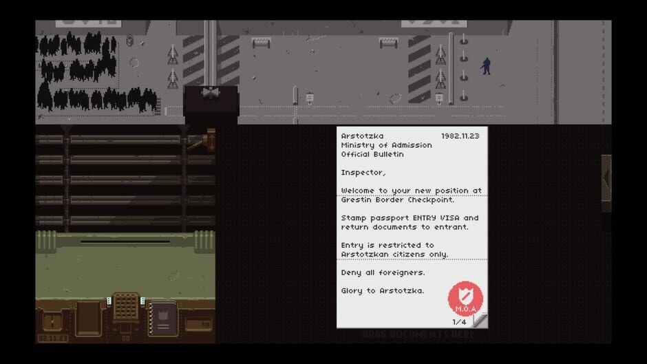 Screenshot from Papers, Please