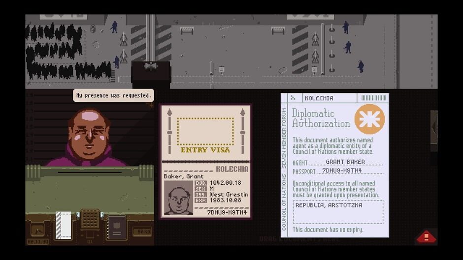 Screenshot from Papers, Please