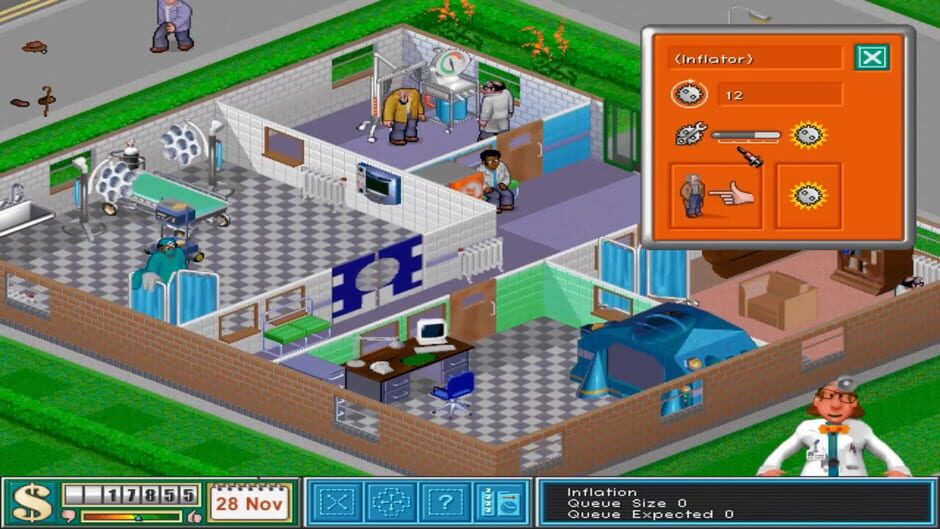 Screenshot from Theme Hospital