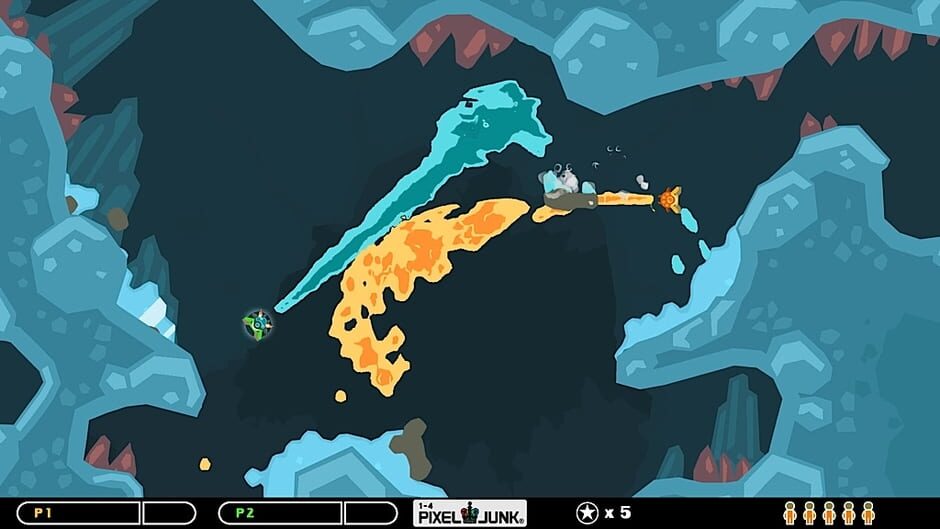 Screenshot from PixelJunk Shooter