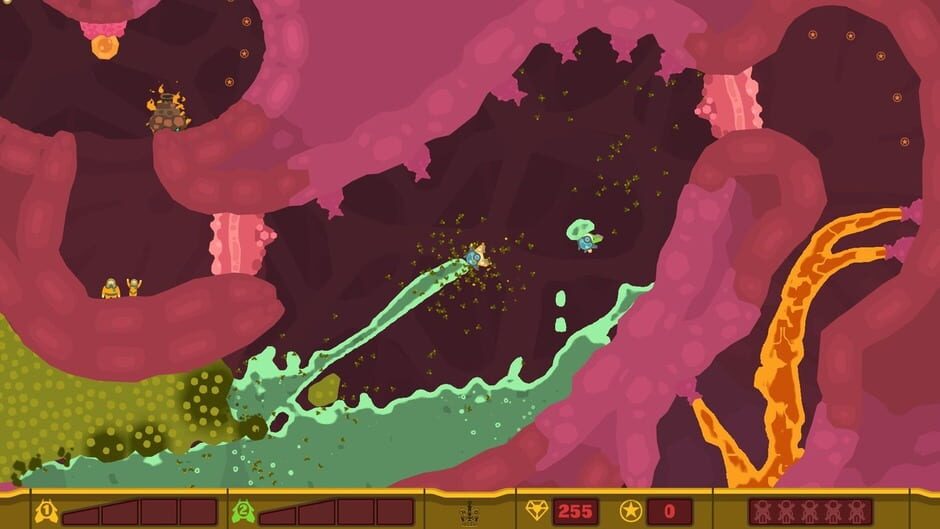 Screenshot from PixelJunk Shooter