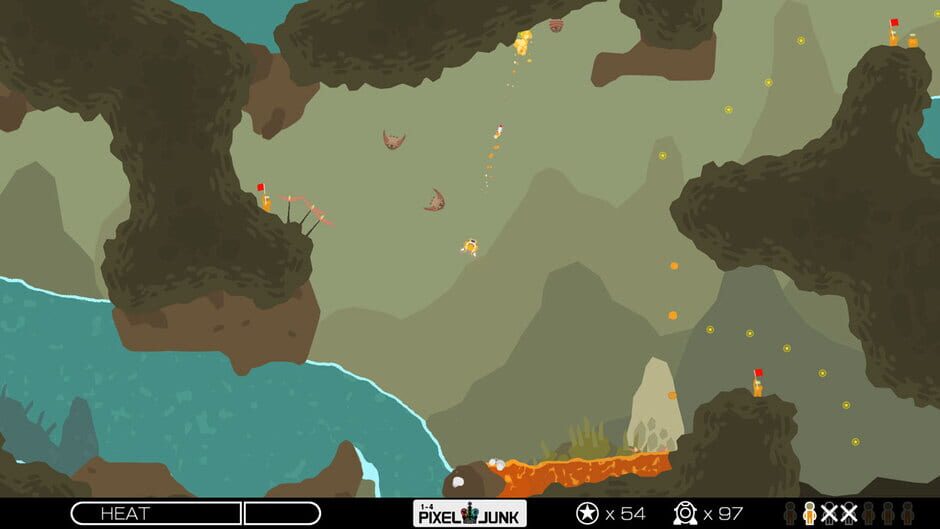 Screenshot from PixelJunk Shooter