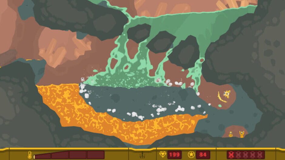 Screenshot from PixelJunk Shooter