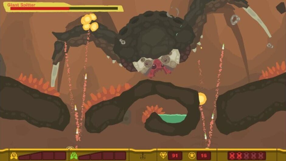 Screenshot from PixelJunk Shooter