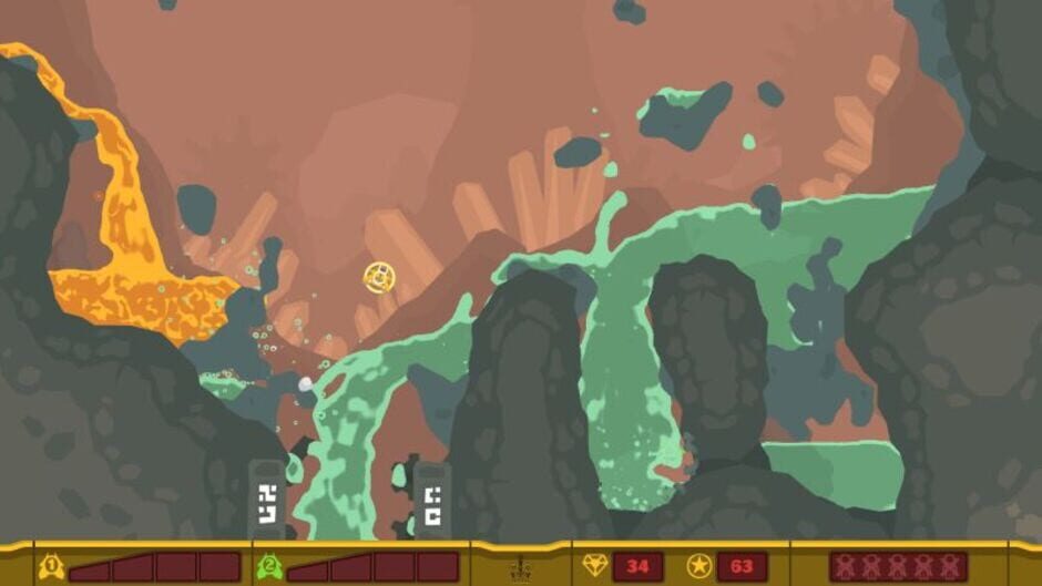 Screenshot from PixelJunk Shooter