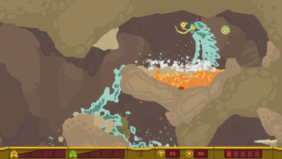 Screenshot from PixelJunk Shooter