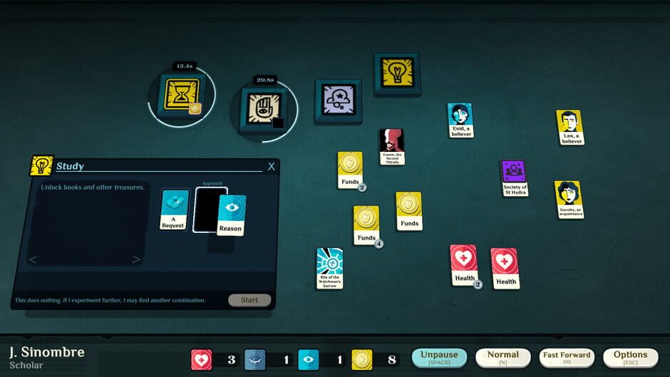 Screenshot from Cultist Simulator