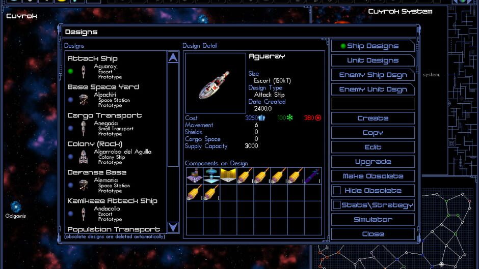 Screenshot from Space Empires IV Deluxe