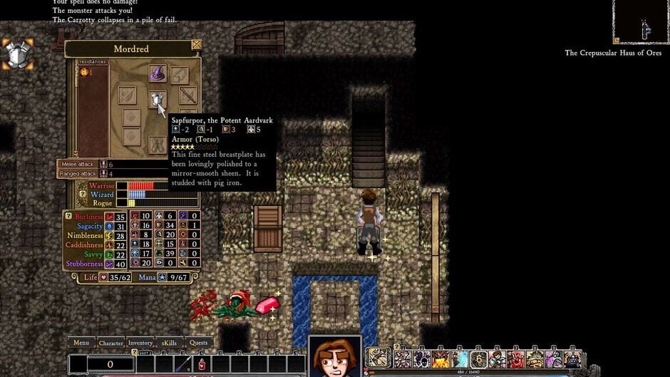 Screenshot from Dungeons of Dredmor