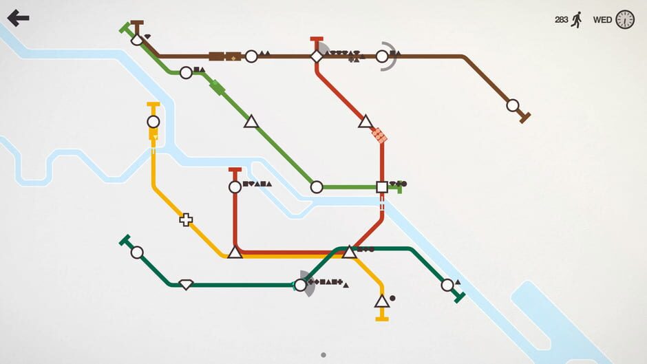 Screenshot from Mini Metro
