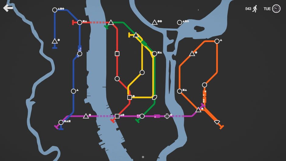 Screenshot from Mini Metro