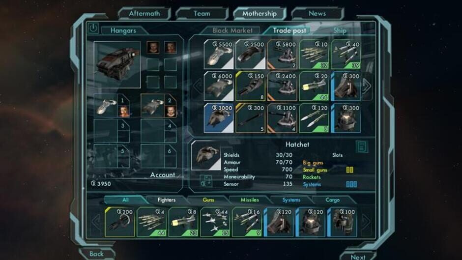 Screenshot from Star Wolves