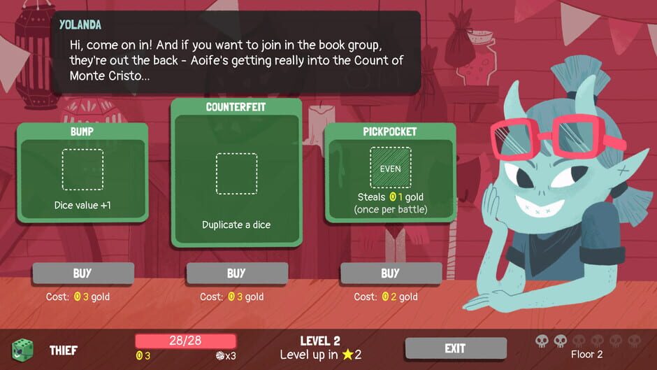Screenshot from Dicey Dungeons