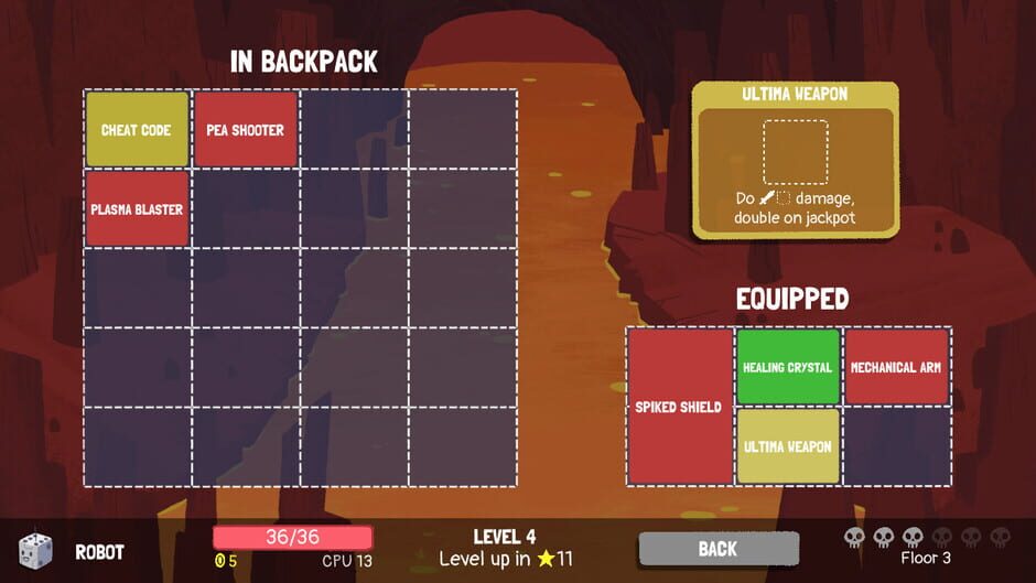 Screenshot from Dicey Dungeons