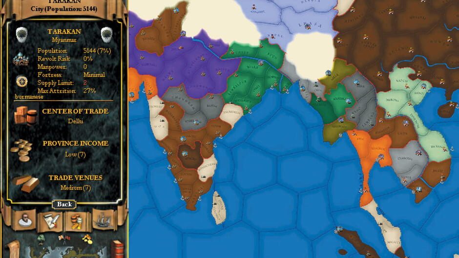 Screenshot from Europa Universalis II