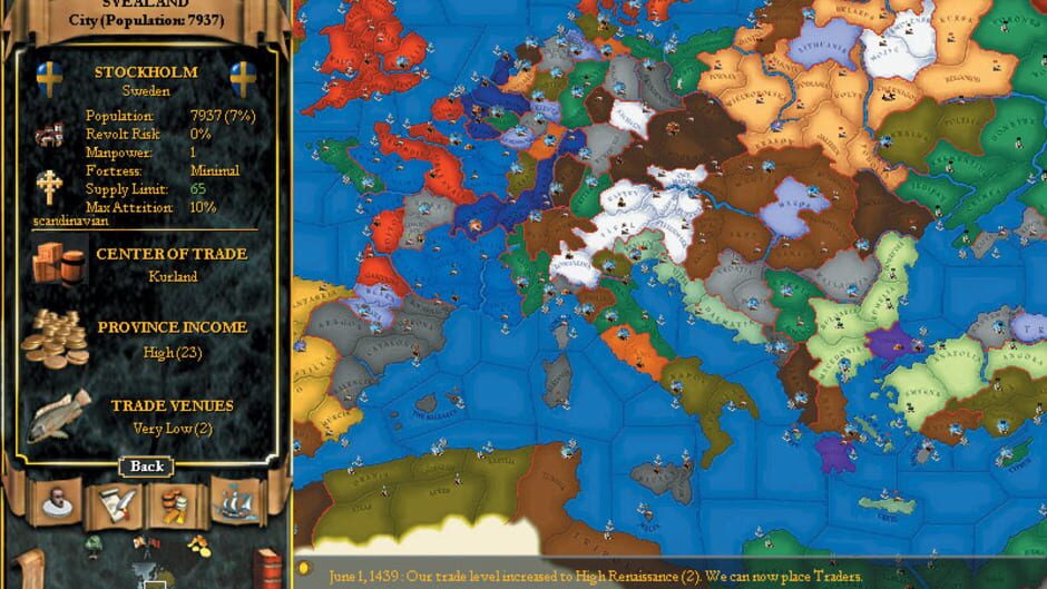 Screenshot from Europa Universalis II