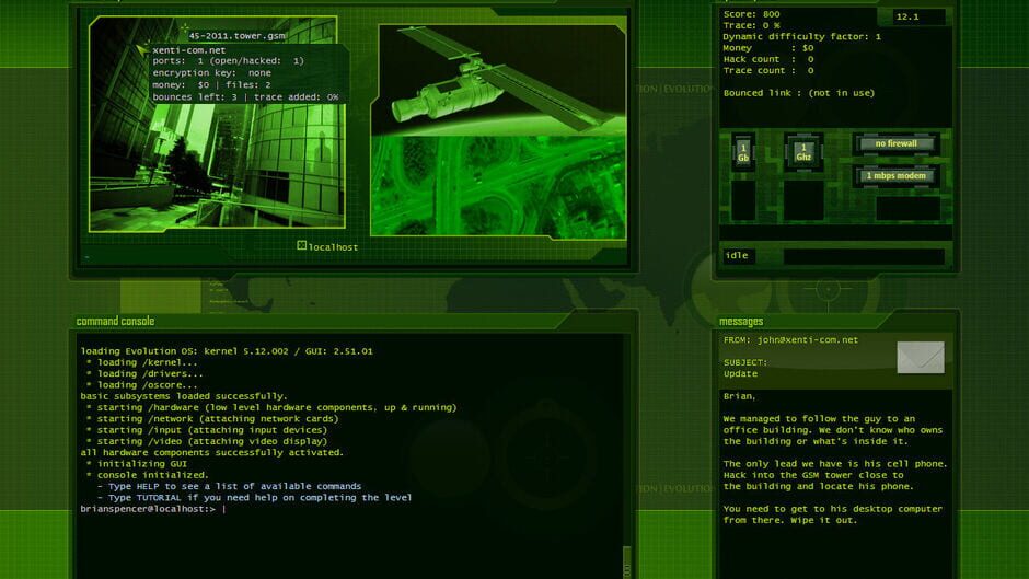 Screenshot from Hacker Evolution: Untold