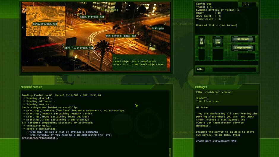 Screenshot from Hacker Evolution: Untold