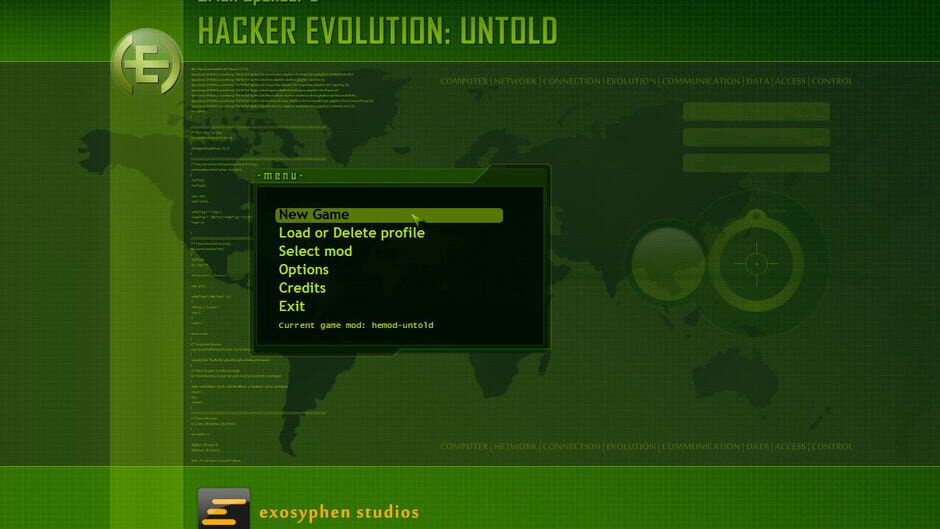 Screenshot from Hacker Evolution: Untold