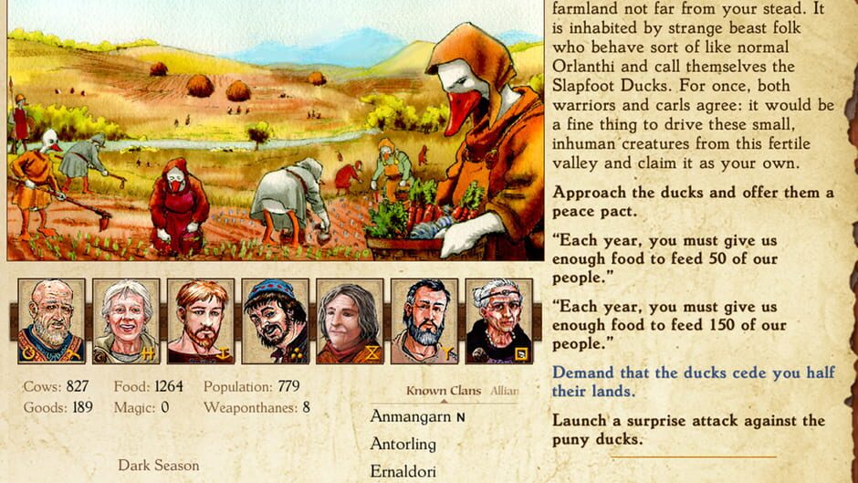 Screenshot from King of Dragon Pass