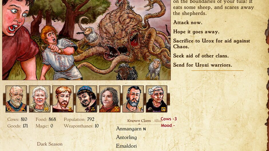 Screenshot from King of Dragon Pass